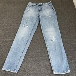 PISTOLA Jeans Presley High Rise Vintage '90s Light Wash Distressed Denim Size 25